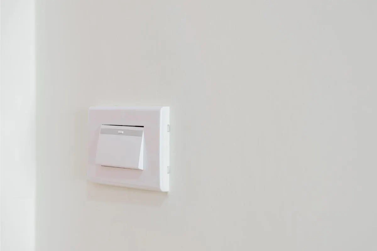 a switch on the wall